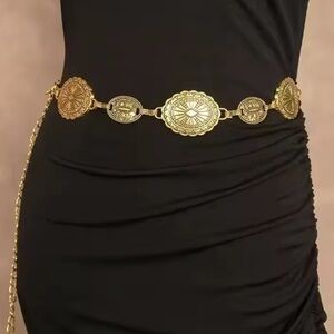 Vintage Gold Medallion Belt